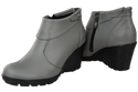Damenschuhe Keilstiefel, Naturleder, Grau 739 ElitaBut