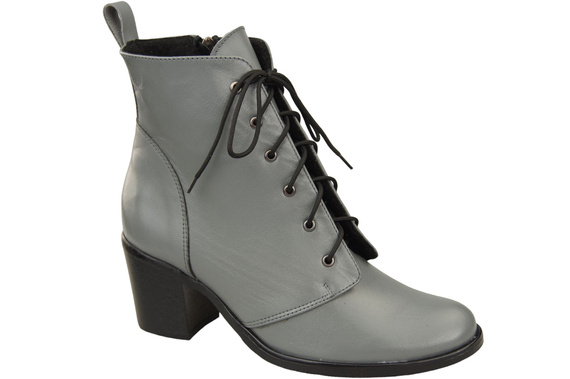 Winter-Schnürstiefel für Damen, Naturleder, Grau 188 von ElitaBut