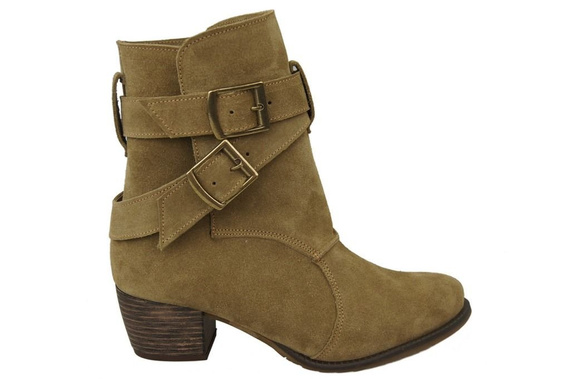 Damenstiefel Naturveloursleder Oliv 119 ElitaBut