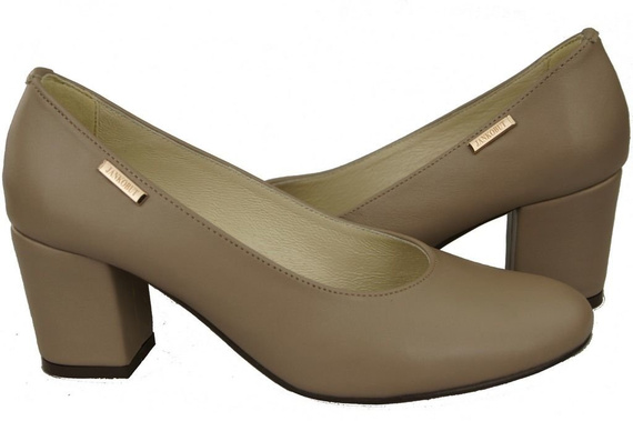 Damenschuhe Cappuccino-Pumps Naturnarbenleder 125 ElitaBut