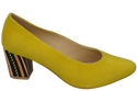 Damenschuhe Zitronenpumps Natürliches Wildleder mit dekorativem Absatz 158 von ElitaBut