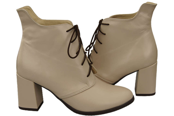 Damenschuhe Schnürstiefel Frühling/Herbst Naturleder Cappuccino Bright 174 L ElitaBut