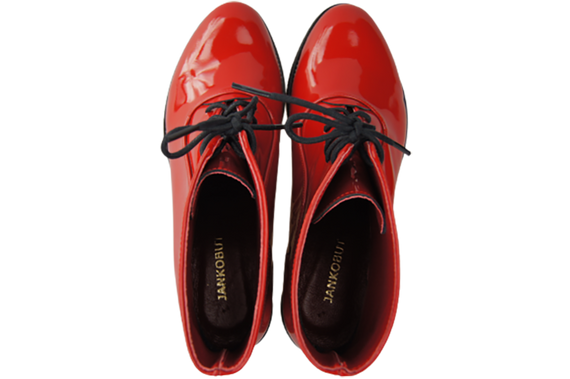 Damenstiefel Frühling/Herbst Naturleder Rot Lack 155 L ElitaBut