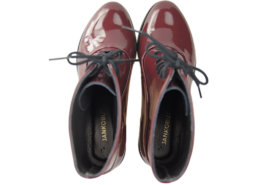 Damenschuhe Frühling/Herbst Naturleder Burgund Patent 155 L ElitaBut