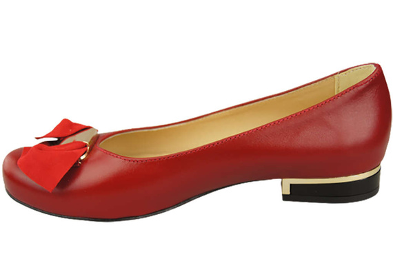 Damen Ballerinas Naturleder Rot 894 ElitaBut