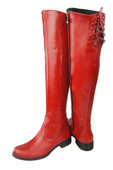 Schuhe Damenstiefel Stiefel Overknee-Stiefel Naturleder Rot 121 ElitaBut