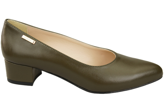 Damen Pumps Olive mit niedrigem Absatz zeitlose Eleganz und Komfort 220 ElitaBut