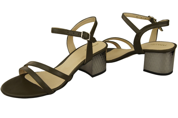Damenschuhe Olivgrünes Naturleder 197 Sinnlich freizügige Fußsandalen ElitaBut