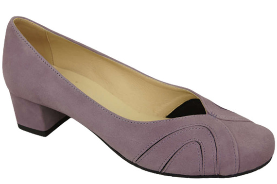 Damenschuhe Pumps aus natürlichem Wildleder Lila 786 Z ElitaBut