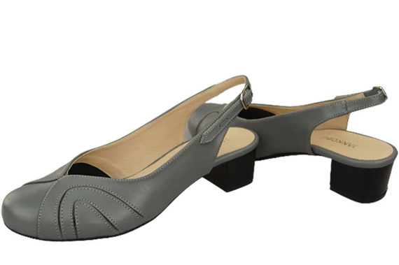 Damenschuhe Sandalen, Naturleder, Grau 842 ElitaBut