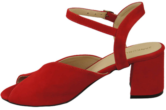 Damenschuhe Sandalen Rotes Naturleder Wildleder 185 ElitaBut