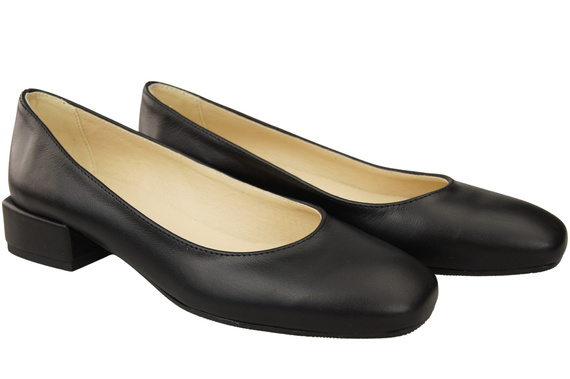 Bequeme Frauen Schuhe Schwarz Flats Natural Leder 204 ElitaBut