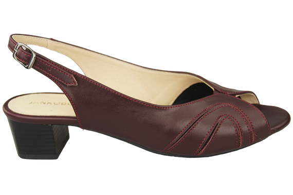 Damenschuhe Sandalen, Naturleder, Burgund 991 ElitaBut