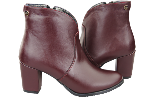 Damenstiefel Frühling/Herbst Naturleder Burgund 152 L ElitaBut