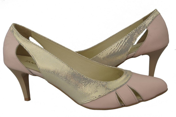 Damenschuhe Pumps Rosa-Gold Naturleder 995 ElitaBut