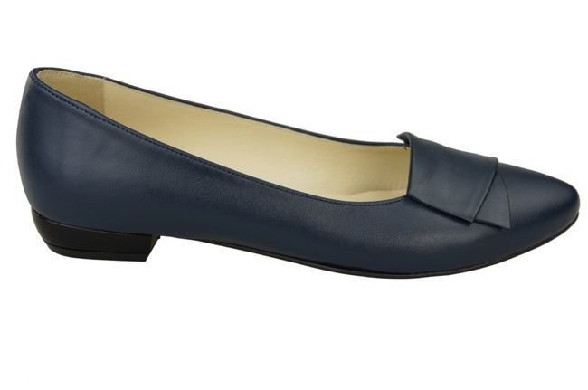 Damenschuhe Ballerinas Marineblau, Naturleder 988 ElitaBut