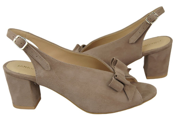 Damenschuhe Cappuccino-Sandalen, Naturleder, Wildleder 148 ElitaBut