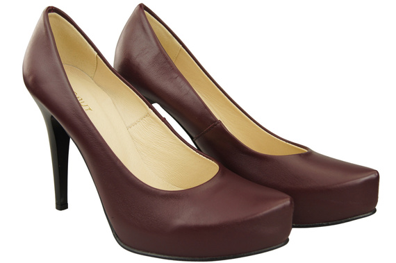Damen Footwear Burgund Stiletto Pumps Naturleder 205 ElitaBut