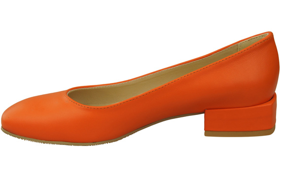 Bequeme Frauen Schuhe Orange Flats Natural Leder 204 ElitaBut
