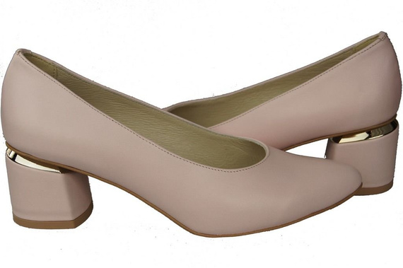 Damenschuhe Pumps Rosa Puder Naturleder 143 ElitaBut