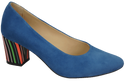 Damenschuhe Pumps Blau Natürliches Wildleder Dekorativer Absatz 158 von ElitaBut