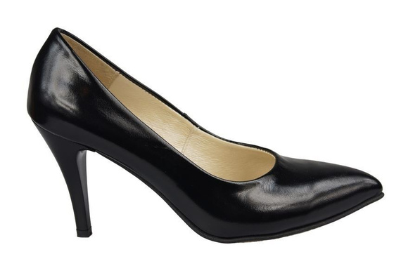 Damenschuhe Pumps Naturleder Schwarz Lack 816 ElitaBut