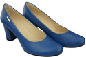 Klassische Damen Blau Leder Mandel Nase Pumps 201 ElitaBut