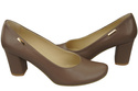 Klassische Damen Cappuccino Dunkel Leder Mandel Nase Pumps 201 ElitaBut