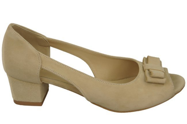 Damenschuhe Beige Sandalen, natürliches Wildleder 145 von ElitaBut