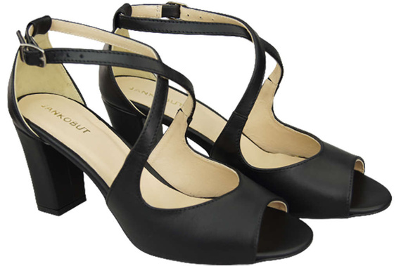 Damenschuhe Sandalen Schwarz Naturleder 186 ElitaBut