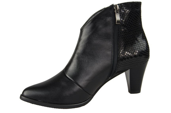 Damen-Stiefeletten, Naturleder, Schwarz 937 NZ ElitaBut