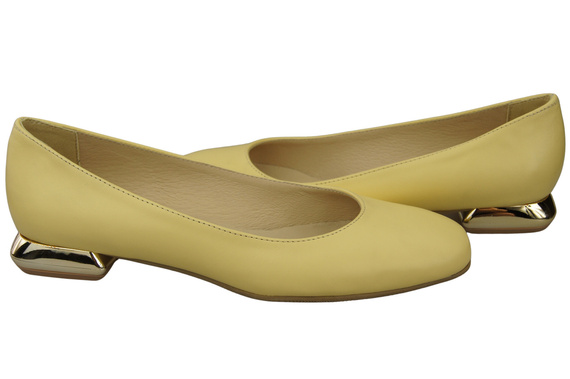 Flache Frauen Schuhe Banane Dekorative Ferse Naturleder 209 ElitaBut