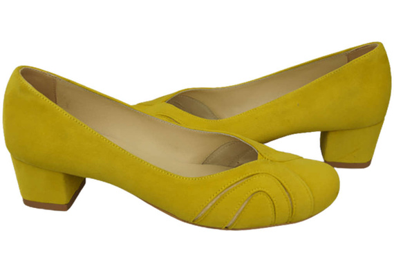 Damenschuhe Pumps aus natürlichem Wildleder Lemon 786 von ElitaBut