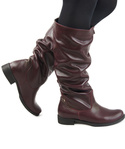 Schuhe Damenstiefel Stiefel, Naturleder 123 Bordo ElitaBut