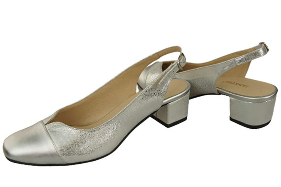 Damenschuhe Sandalen Naturleder 165 Silber ElitaBut