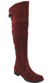 Schuhe Damenstiefel Stiefel Overknee-Stiefel, Naturleder, Velours, Burgund 154 ElitaBut
