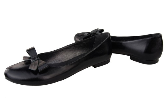 Damen Ballerinas Schwarz Lack Naturleder 998 ElitaBut
