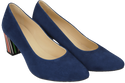 Damenschuhe Pumps Marineblaues natürliches Wildleder mit dekorativem Absatz 158 von ElitaBut