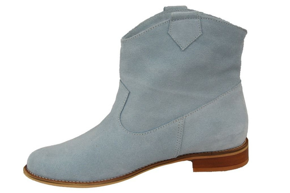 Schuhe Damenstiefel Frühling / Herbst, natürliches Veloursleder, Blau 132 L ElitaBut