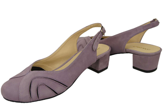 Damenschuhe Sandalen, Naturleder, Wildleder, Lila 842 von ElitaBut