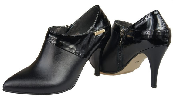 Schuhe Damenschuhe, Naturleder, Schwarz 865 ElitaBut