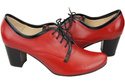 Schuhe Damenschuhe, Schnürschuhe, Naturleder, Rot 758 ElitaBut