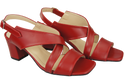 Damenschuhe Sandalen Rot Naturleder 149 ElitaBut