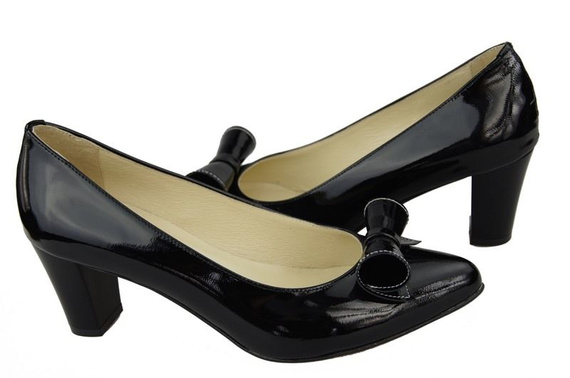 Damenschuhe Pumps Naturleder Schwarzlack 975 ElitaBut