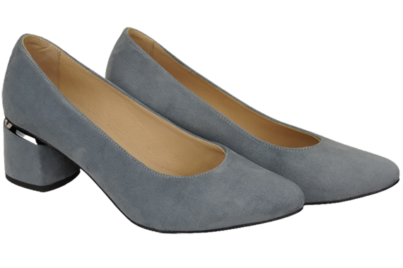 Damenschuhe Pumps Grau Natürliches Wildleder 143 Von ElitaBut