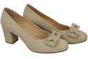 Damenschuhe Pumps Beige Natürliches Wildleder 163 ElitaBut