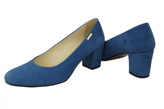 Damenschuhe Blaue Pumps Natürliches Wildleder 125 ElitaBut