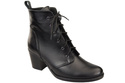 Winter-Schnürstiefel für Damen, Naturleder, Schwarz 188, von ElitaBut