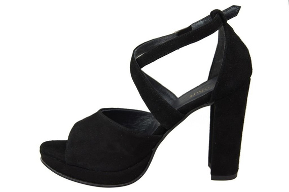 Damenschuhe Sandalen Schwarz, Naturleder, Wildleder 114 ElitaBut