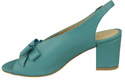 Damenschuhe Türkisfarbene Sandalen, natürlich genarbtes Leder, 148 L ElitaBut